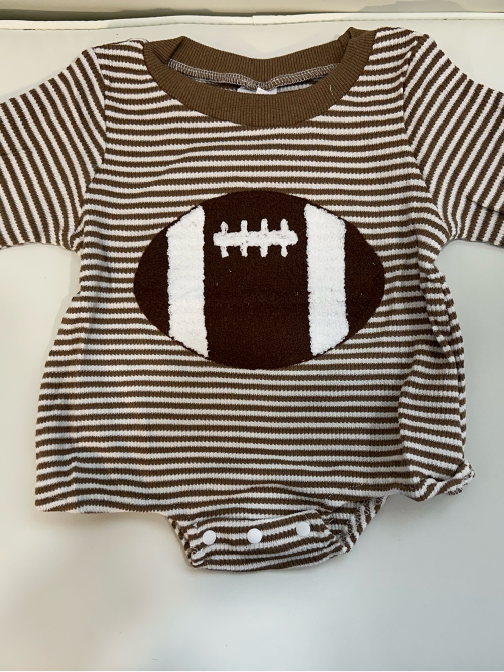 Infant long sleeve football bodysuit - 6-12 months